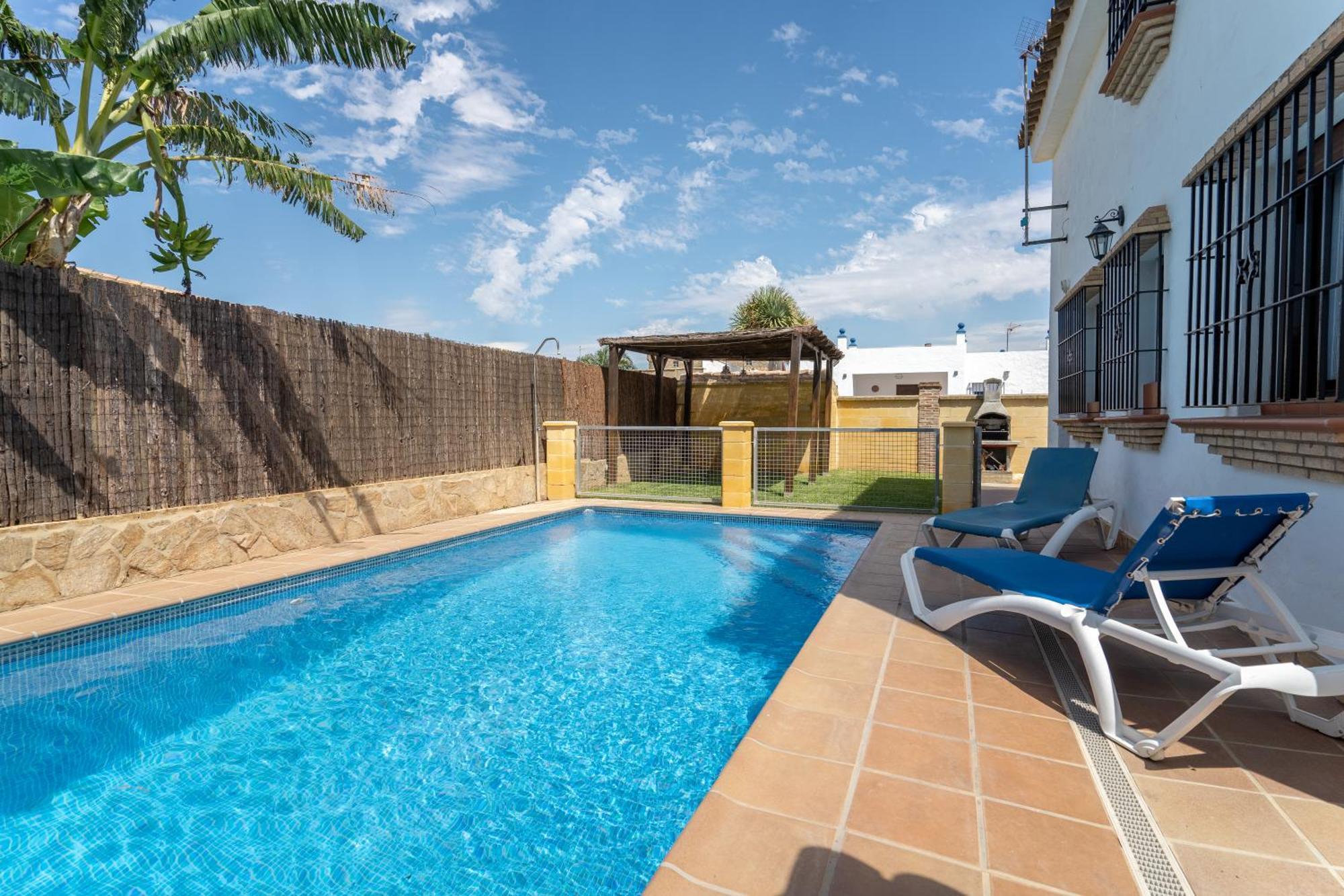 Entrecalas 4 Chalet Con Piscina Privada En Conil, Cala Aceite, Roche Viejo Conil De La Frontera Exterior foto